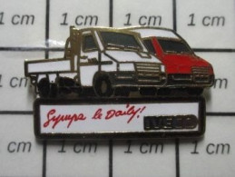 312B Pin's Pins : BEAU ET RARE / TRANSPORTS / FOURGON CAMION IVECO DAILY SYMPA Par PRAXIS - Transport Und Verkehr