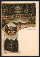 Lithographie Schweizerhaus Im Schwarzathal, Eberstein, Dürres Schild, Ortsansicht  - Autres & Non Classés