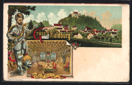 Lithographie Waldburg, Gasthaus Mit Rittersaal, Ortsansicht  - Sonstige & Ohne Zuordnung