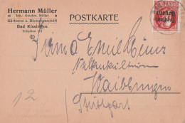 Bayern Firmenkarte Mit Tagesstempel Bad Kissingen 1902 Hermann Müller Gärtnerei Und Blumengeschäft - Lettres & Documents