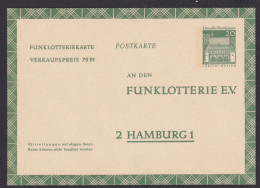 Bund Ganzsache Funklotterie FP 13 Bauwerke 20 Pfg. Lorsch Hessen Luxus - Postkarten - Gebraucht