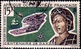 AOF Avion Obl Yv:22 Mi:88 Centenaire De Dakar Ile De Gorée (Beau Cachet Rond) - Used Stamps