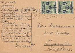 GG: Postkarte Mit MeF Krakau Nach Zwickau - Besetzungen 1938-45