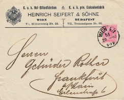 1903: Österreich-Wien-Ganzsache Nach Frankfurt-Billardfabrik-Eiskastenfabrik - Briefe U. Dokumente