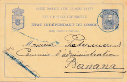 Belgisch-Kongo: 1897: Ganzsache Boma Nach Banana - Andere & Zonder Classificatie