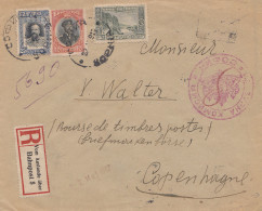 Bulgarien 1916: Einschreiben Von Sofia Nach Copenhagen - R-Zettel Bahnpost Ausl. - Andere & Zonder Classificatie