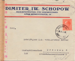 Bulgarien 1943: Brief Von Sofia Nach Dresden - Zensur - Otros & Sin Clasificación
