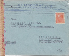 Bulgarien 1943: Brief Von Sofia Nach Dresden - OKW Zensur - Autres & Non Classés