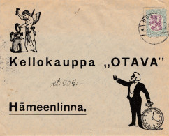 Finnland: 1928: Nach Hämeenlinna; Uhr, Engel, Schmied, Ring - Sonstige & Ohne Zuordnung