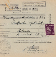 Finnland: 1930 Postanweisung Von Vehmersalm - Other & Unclassified