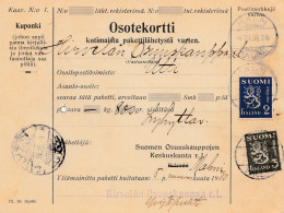 Finnland: 1930: Paketkarte Von Malm  - Otros & Sin Clasificación