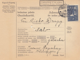 Finnland: 1931: Paketkarte Von Helsinki - Autres & Non Classés