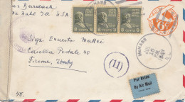 Fiume: 1941: USA Nach Fiume - Luftpost - Zensur - Croatie