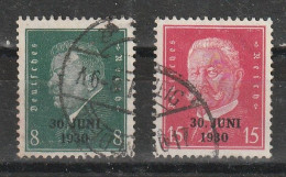 1930 - REICH   Mi No 444//445 - Usados