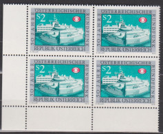 1974 , Mi 1464 ** (2) -  4er Block Postfrisch - 50 Jahre Österreichischer Rundfunk - Unused Stamps