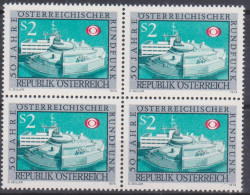 1974 , Mi 1464 ** (9) -  4er Block Postfrisch - 50 Jahre Österreichischer Rundfunk - Neufs