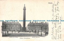 R136037 Paris. Hotel Du Rhin. Hotel Bristol. Place Vendome. B. F. 1906 - World