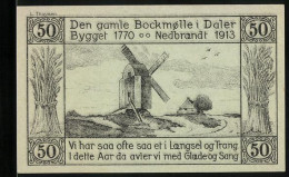 Notgeld Daler 1920, 50 Pfennig, Den Gamle Bockmolle I Daler Bygget 1770  - Denmark