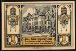 Notgeld Glogau 1922, 1.50 Mark, Fürstbischöfliche Knabenkonvikt  - Lokale Ausgaben