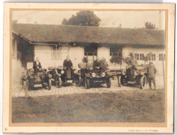 Fotografie Unbekannter Fotograf, Ansicht Bad Kissingen, Chauffeure Mit Autos Steyr, Mercedes, Cadillac Und Benz  - Orte