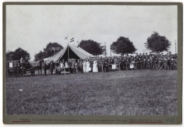 Fotografie Franz Tellmann, Mühlhausen I. Th., Rotkreuz Schwestern, Samariter Verein Berliner Radfahrer Zum Kaiserman  - Oorlog, Militair