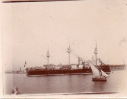 Photographie Vintage Photo Snapshot Toulon Bateau Navire Marine - Bateaux