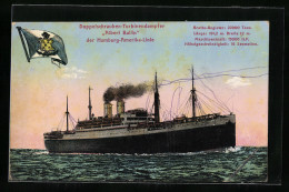 AK Turbinendampfer Albert Ballin Der Hamburg-Amerika-Linie  - Dampfer