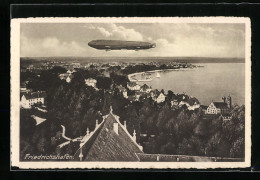 AK Friedrichshafen A. B., Totalansicht Mit Zeppelin-Luftschiff  - Airships