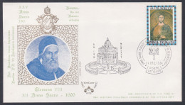 Vatican 1974 Private Cover Pope Clement VIII, St Peter's Basilica, Christian, Christianity, Catholic Church - Covers & Documents