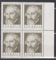 1974 , Mi 1465 ** (1) -  4er Block Postfrisch - 25. Todestag Von Edmund Eysler - Unused Stamps