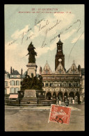 02 - SAINT-QUENTIN - MONUMENT DE 1557 ET HOTEL DE VILLE - CARTE COLORISEE - Saint Quentin