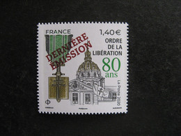 A). TB Timbre N° 5458A: Ordre De La Libération, " DERNIERE EMISSION" . Neuf XX . - Unused Stamps