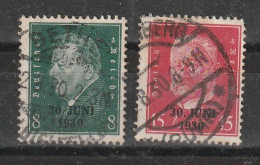 1930 - REICH   Mi No 444//445 - Oblitérés