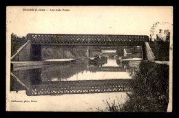 45 - BRIARE - LES TROIS PONTS - PENICHES - Briare