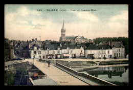 45 - BRIARE - PONT ET GRANDE RUE - CARTE COLORISEE - EDITEUR L. MARCHAND, SULLY-SUR-LOIRE - Briare