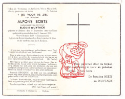 DP Alfons Boets ° Stekene 1883 † 1952 X Elodie Wuytack - Devotion Images