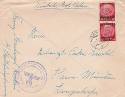 Generalgouvernement Brief Deutsche Post Osten Krakau 1940 Der Stadthauptmann Doppelbrief MEF - Ocupación 1938 – 45