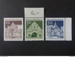 GERMANIA GERMANY ALLEMAGNE 1966- 1967 EDIFICES HISTORIQUES CAT YVERT N. N.358- 391 - 394 MNH - Unused Stamps