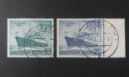 GERMANIA GERMANY ALLEMAGNE BERLINO 1957 LANCEMENT DU PAQUEBOT BERLIN CAT YVERT N. N.111-112 - Used Stamps