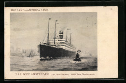 AK Passagierschiff T. S. S. New Amsterdam Vor Der Küste  - Steamers