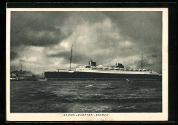 AK Schnelldampfer Bremen In Fahrt  - Steamers