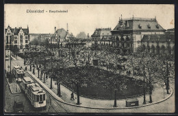 AK Düsseldorf, Hauptbahnhof Mit Strassenbahnen  - Tram