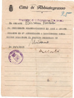 C.L.N. 1945 Abbiategrasso - Lasciapassare Per Consegna Spontanea Armi - Documents Historiques