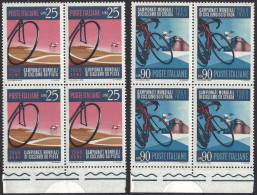 1968 Italia 1092-93 Mondiali Ciclismo Su Pista  Quartina Mnh** - 1961-70: Nieuw/plakker