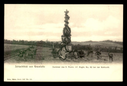 57 - GRAVELOTTE - DENKMAL DES 5 REGTS N°42 BEI DER SCHULCHT - EDITEUR NELS SERIE 107 N° 12 - GUERRE DE 1870 - Other & Unclassified