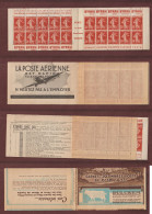 360 - C.1 - De 1937/1939 - Neuf ** - Carnet De 20 Timbres Avec PUB . BYRRH & POSTE AÉRIENNE & CP.COURANT - 8 Scan - Ongebruikt