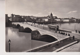 FIRENZE PONTE ALLA CARRAIA  TRAM TRAMWAY FILOBUS  VG 1956 - Firenze