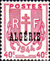 Algérie Poste N** Yv:225/226 Armoiries Croix De Lorraine Surcharge Algérie - Unused Stamps