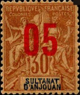 Anjouan Poste N** Yv:25 Mi: Groupe Allégorique Mouchon (Petit Def) Dent Manquante - Unused Stamps