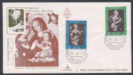 Vatican 1962 Private Cover 2nd Vatican Council, Painting, Sculpture, Christian, Christianity, Catholic Church - Cartas & Documentos